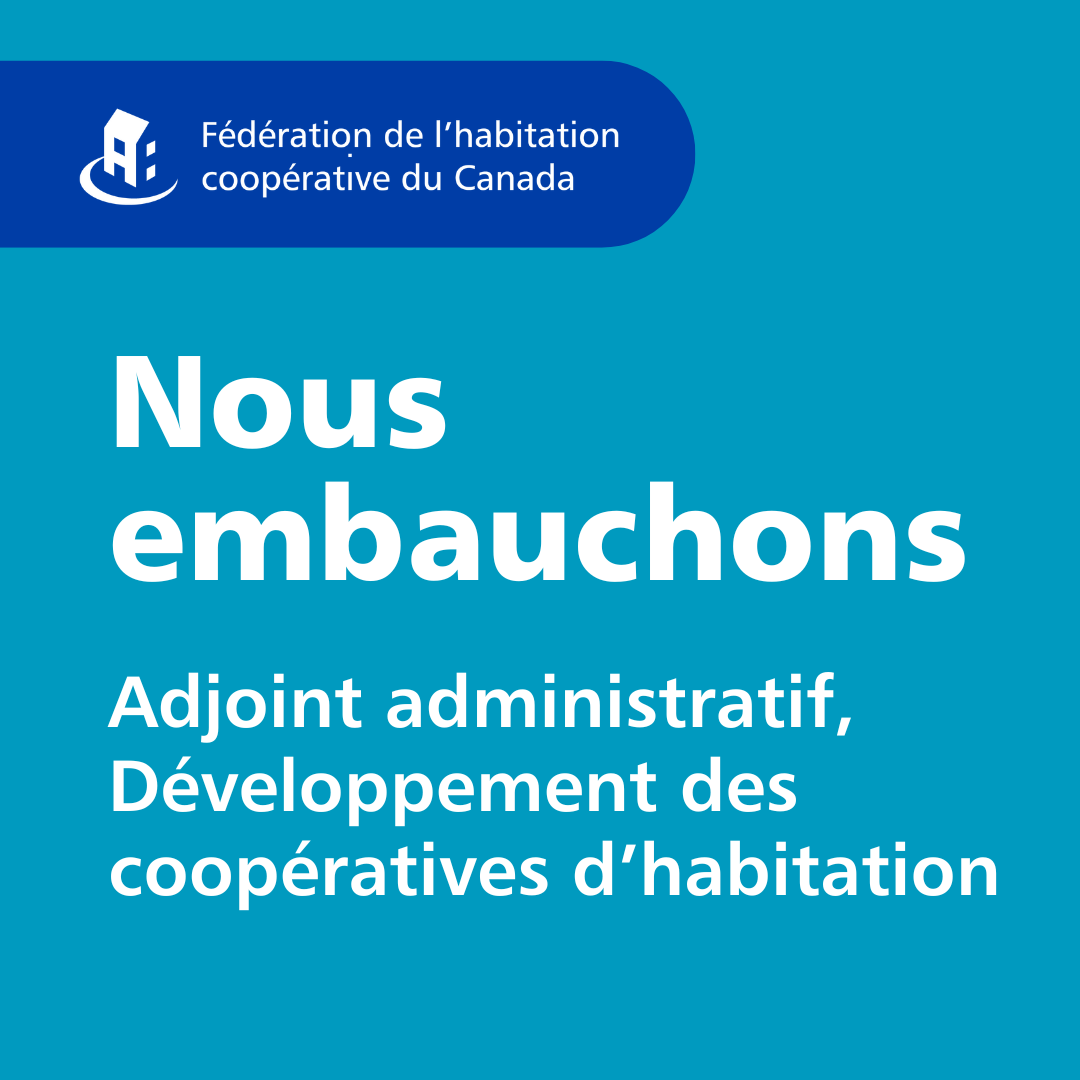OFFRE D’EMPLOI: Adjoint administratif, Développement des coopératives d’habitation